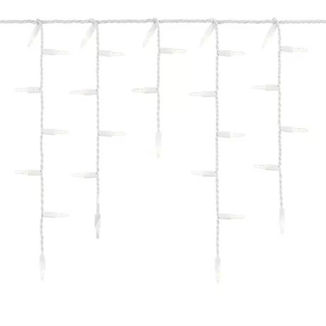 200 Clear Christmas Incandescent Mini Icicle Lights