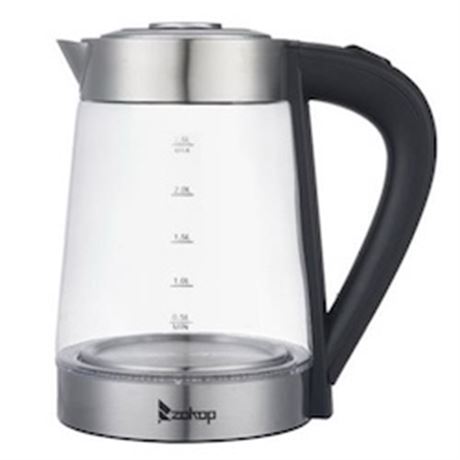 Bouilloire électrique ZOKOP HD-250 110 V 1200 W 2,5 L verre bleu