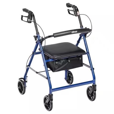 Marchette rollator pliable roues 6 po