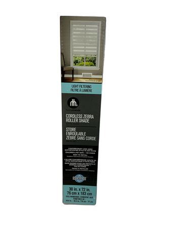 Store enrouleur zébré sans corde Hometrends 30 x 72 po