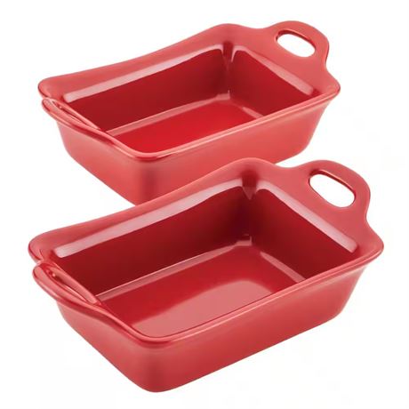 Ensemble de 2 cuisson céramique rouge