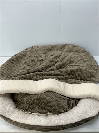 Lit pour chien brun avec coussin amovible