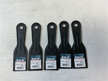 Couteaux à mastic jetables 2 po – lot de 5