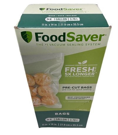 Sacs sous vide précoupés FoodSaver 32, 1 gal/3,78 L, 11 x 14 po