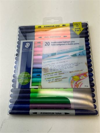 Surligneurs double face – 20 pièces