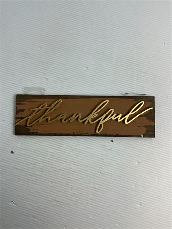 Décoration murale Thankful 3,5 x 11,75 po