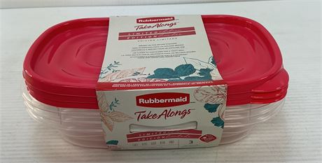 Ens. 3 contenants et couvercles Rubbermaid TakeAlongs édition limitée