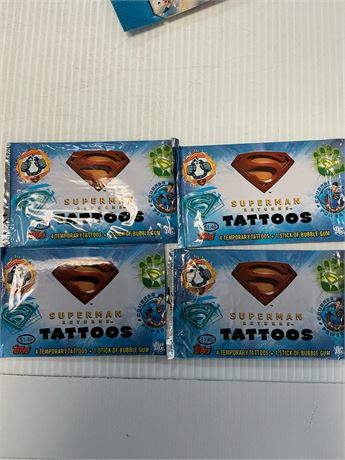 Tatouages Superman - lot de 4
