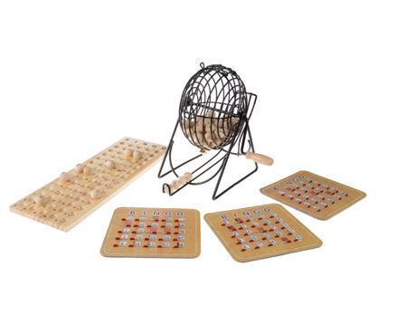 Jeu de bingo de luxe avec accessoires, roulette à billes en métal