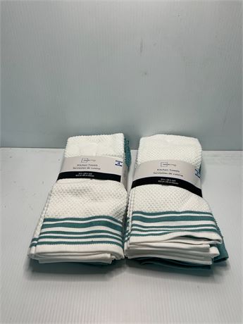 Lot de 2 (paquet de 4) torchons de cuisine tissés Mainstays 16 x 26 po