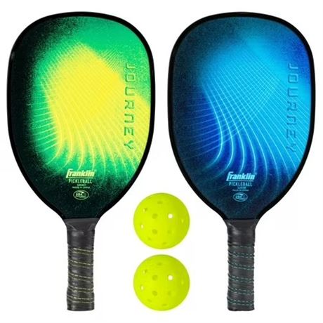 Ens. raquettes/balles bois Franklin Sports Journey 2 joueurs en sac